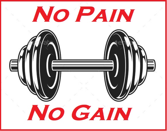 no pain no gain